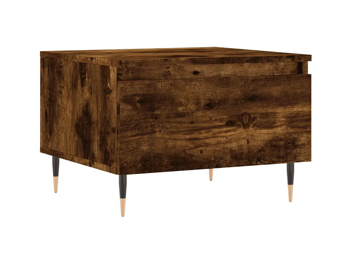 Tables basses 2 pcs chêne fumé 50x46x35 cm bois d'ingénierie