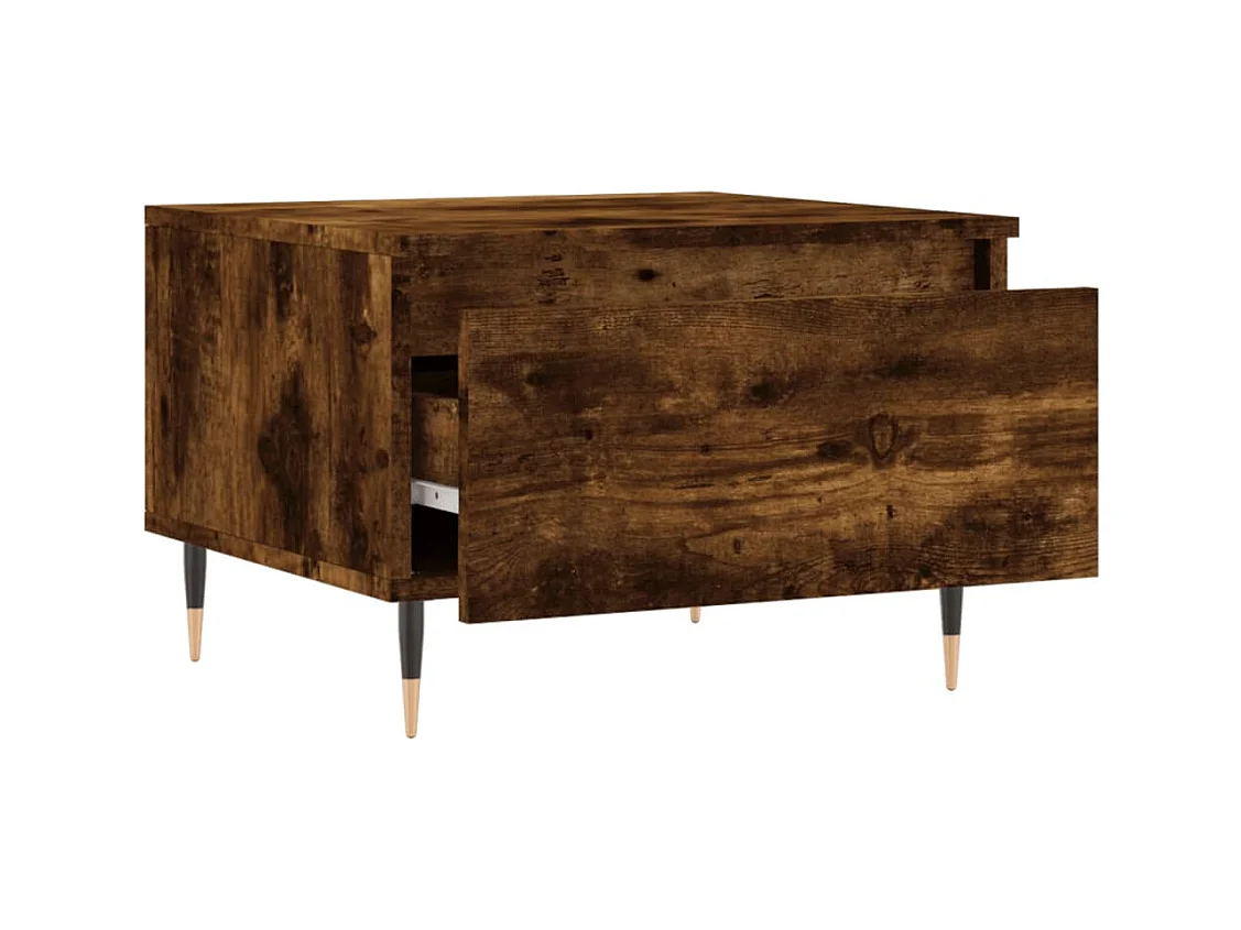Tables basses 2 pcs chêne fumé 50x46x35 cm bois d'ingénierie