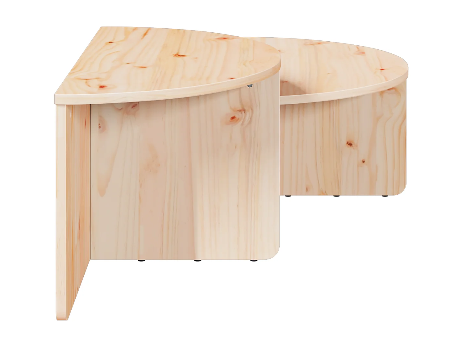 Salontafel 2 stuks Naturel 79 x 39,5 x 40 cm Massief grenenhout