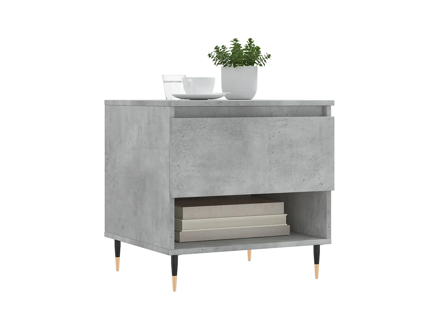 Tables basses 2 pcs gris béton 50x46x50 cm bois d'ingénierie