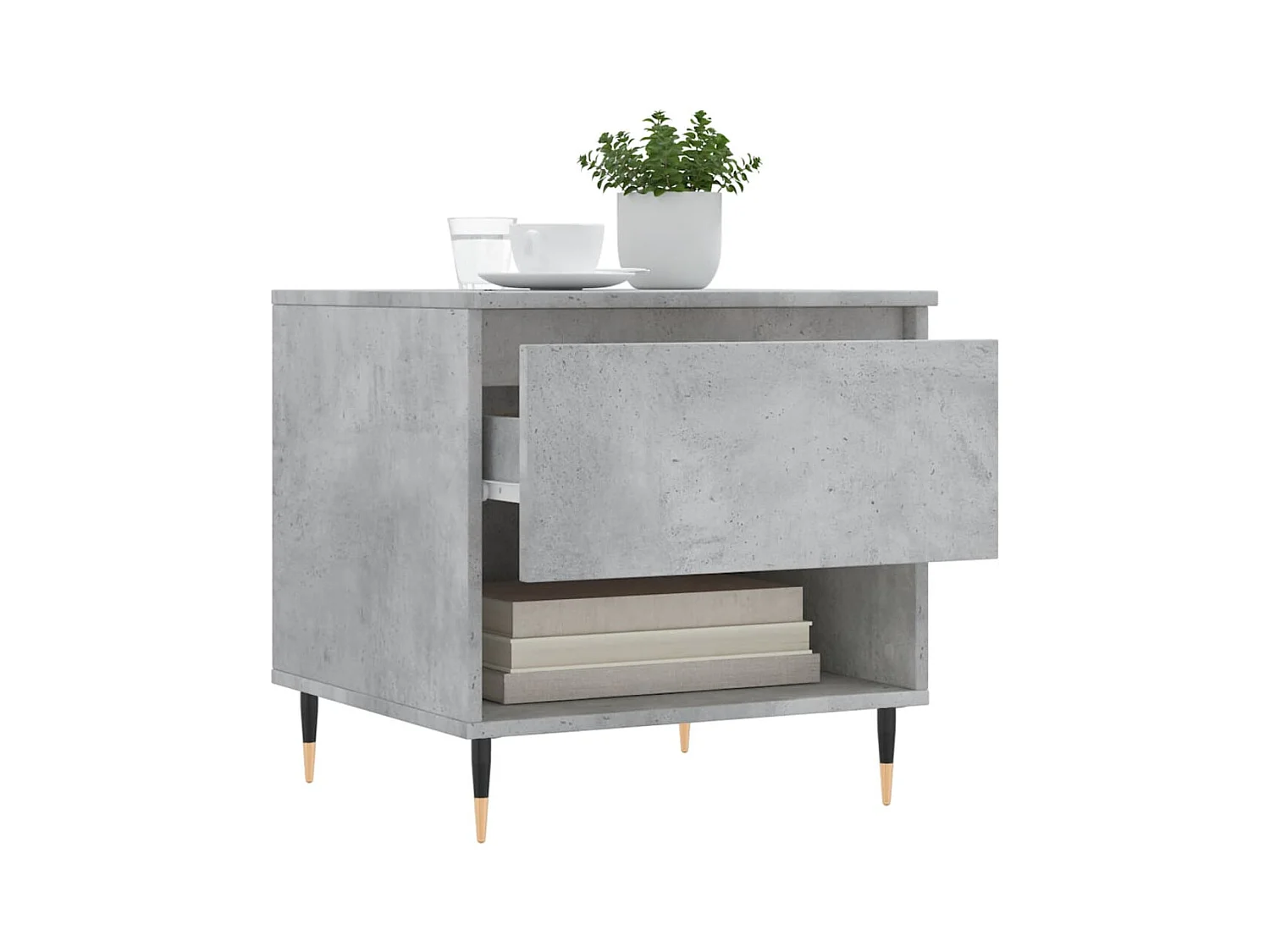 Tables basses 2 pcs gris béton 50x46x50 cm bois d'ingénierie