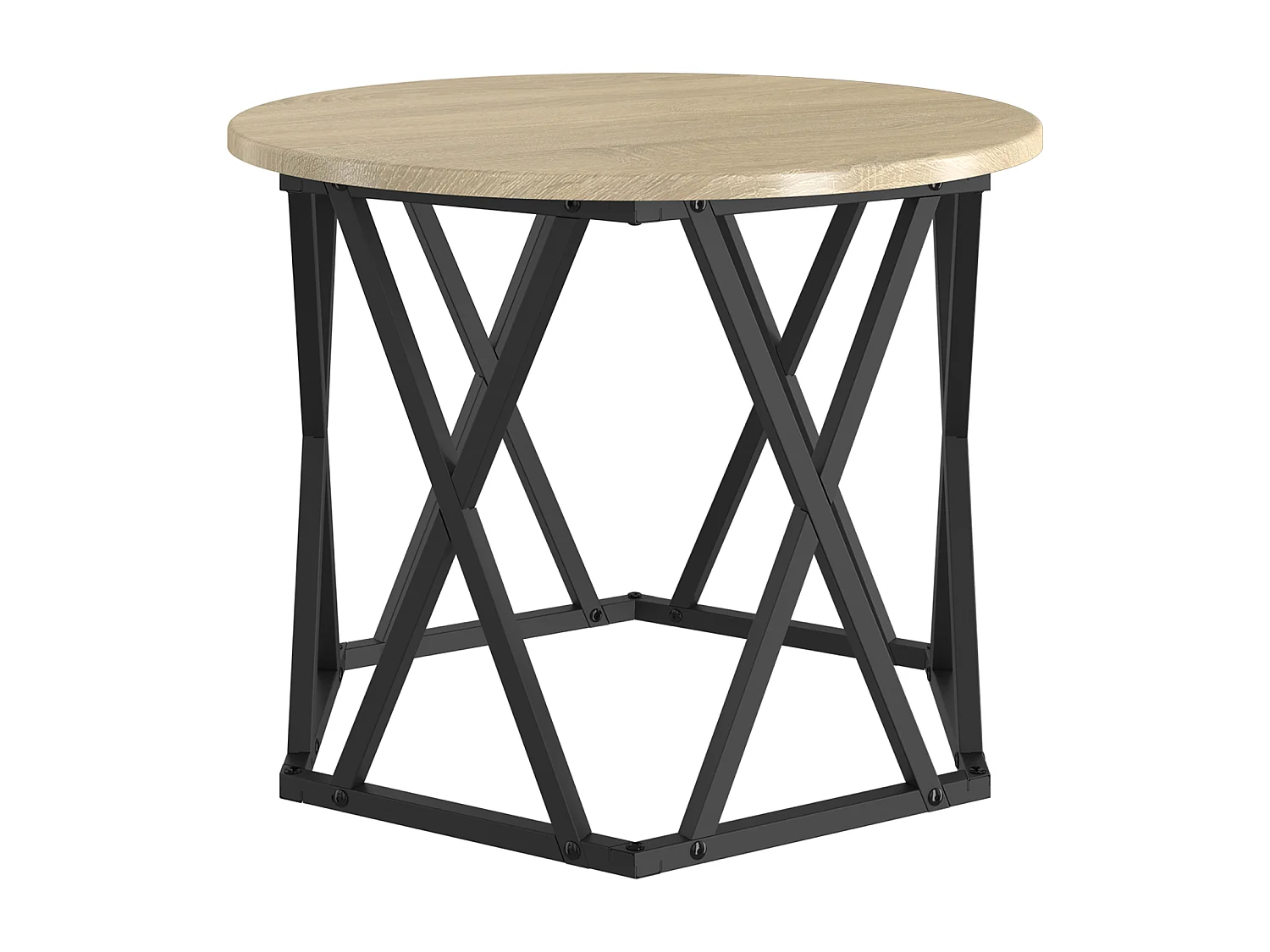 Tables d'appoint empilables 3 pcs Chêne Sonoma en bois aggloméré