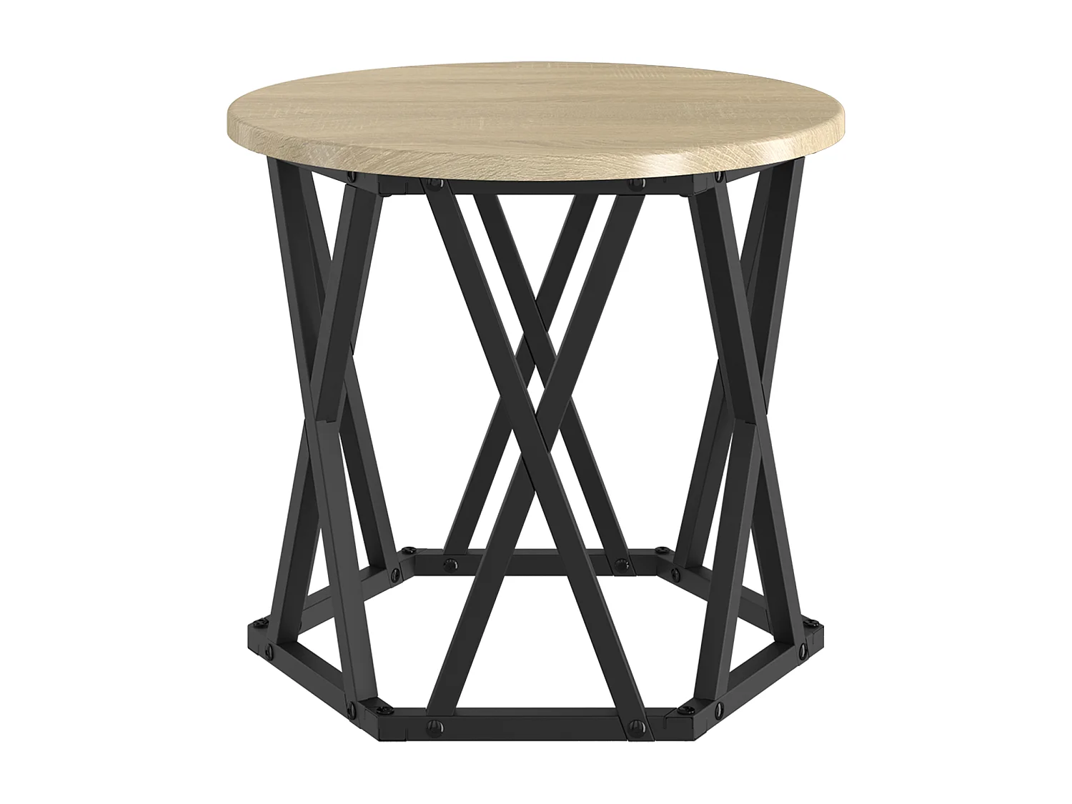 Tables d'appoint empilables 3 pcs Chêne Sonoma en bois aggloméré