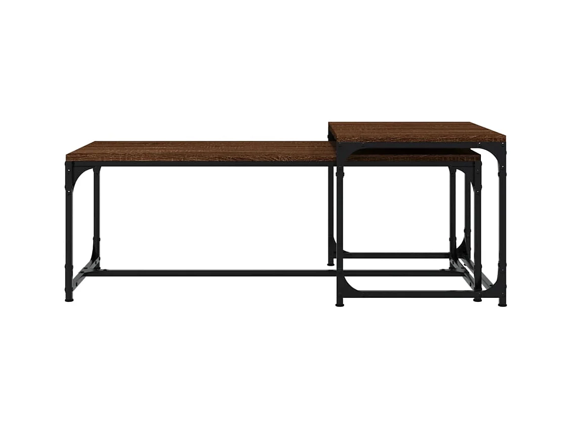 Tables basses 2 pcs Chêne marron Bois d'ingénierie