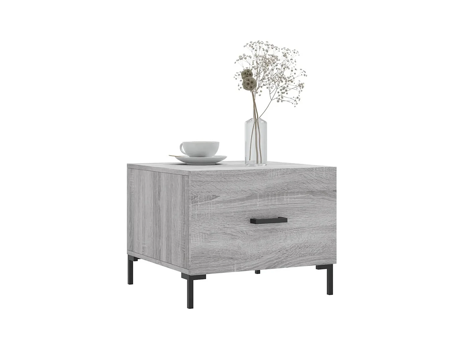 Tavolini da caffè 2 pezzi grigio sonoma 50x50x40 cm in legno ingegnerizzato