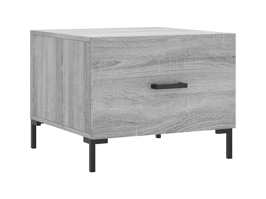 Tavolini da caffè 2 pezzi grigio sonoma 50x50x40 cm in legno ingegnerizzato