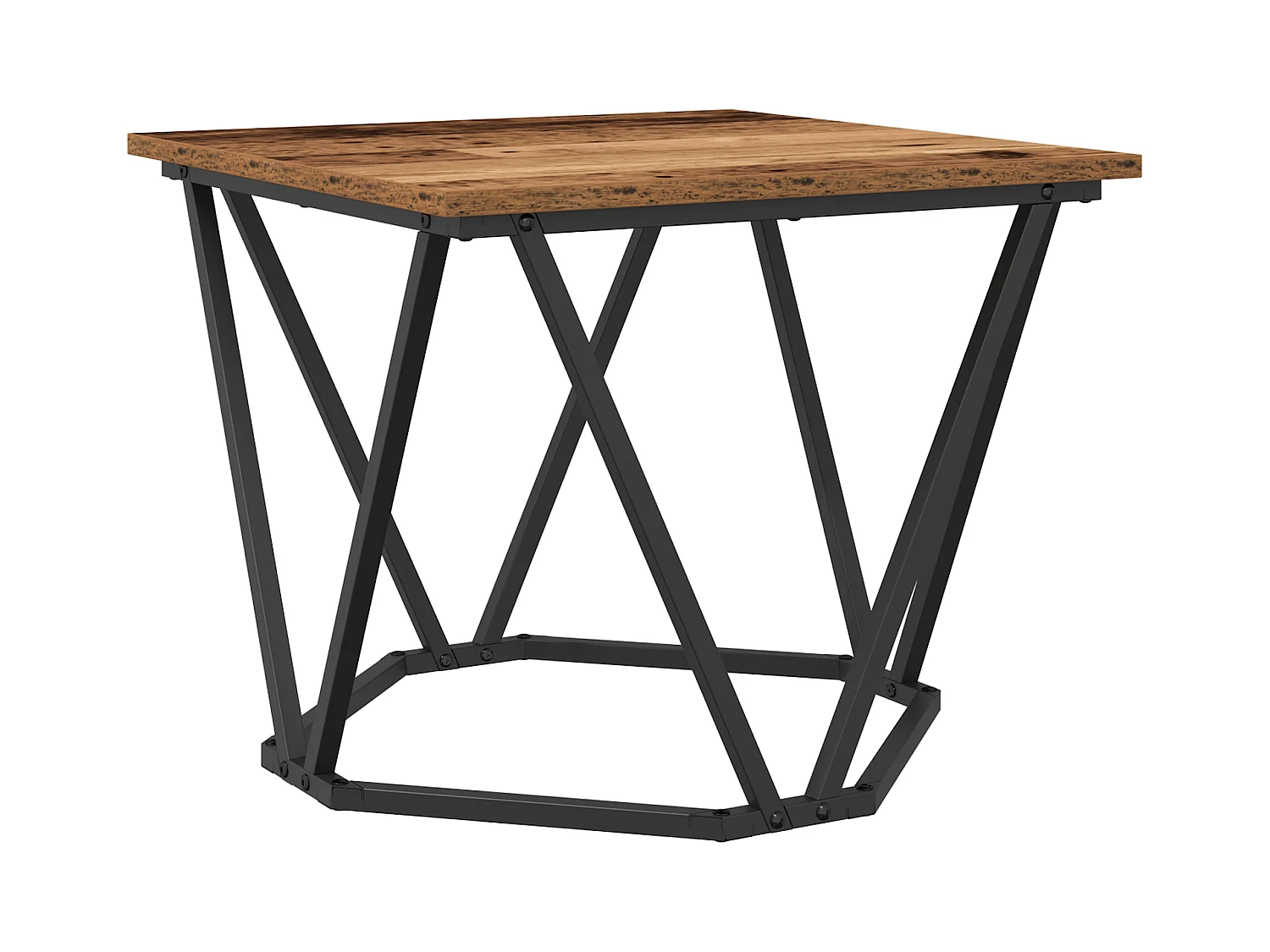 Tables d'appoint 3 pcs en vieux bois en bois reconstitué