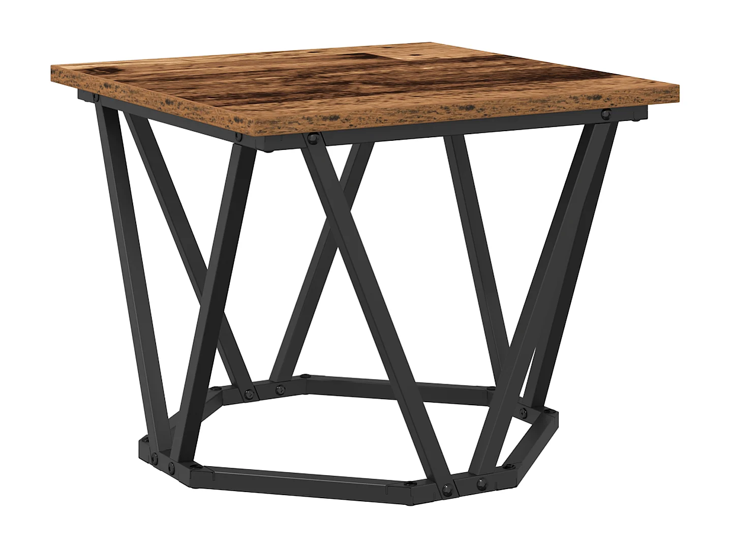 Tables d'appoint 3 pcs en vieux bois en bois reconstitué