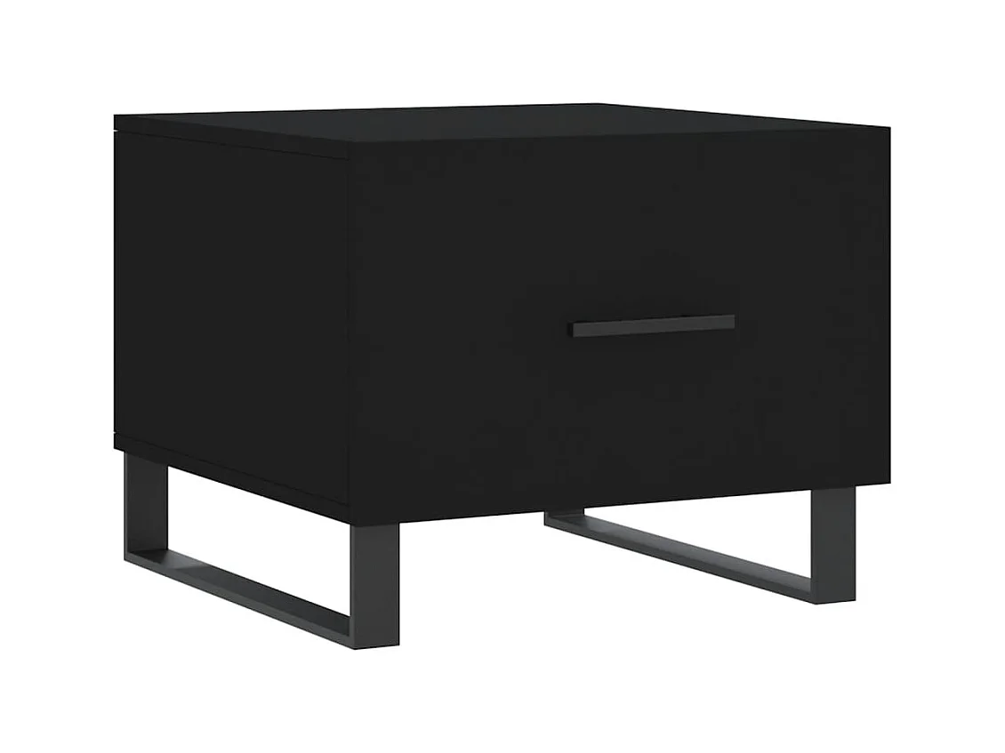 Tables basses 2 pcs noir 50x50x40 cm bois d'ingénierie