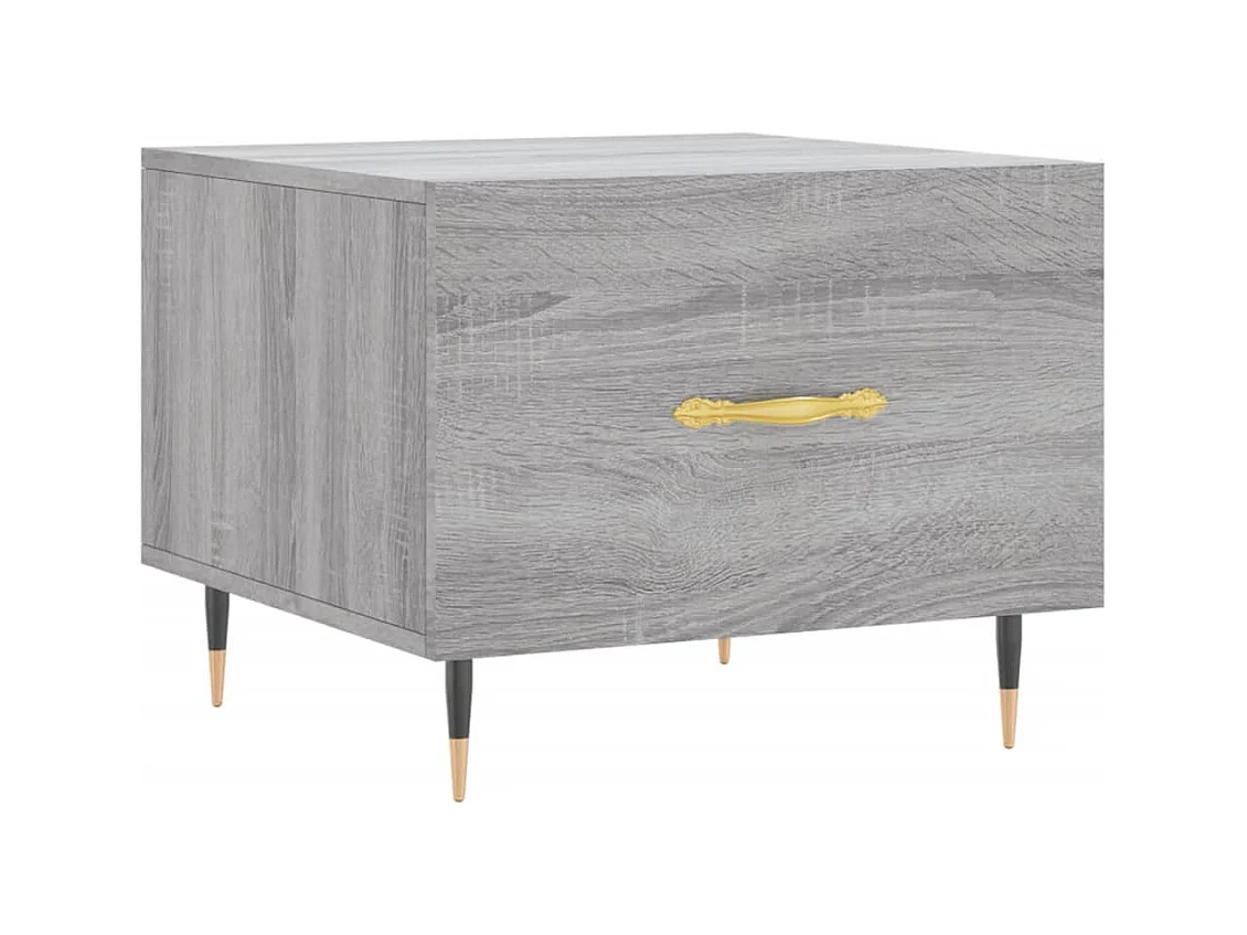Tavolini da caffè 2 pezzi grigio sonoma 50x50x40 cm in legno ingegnerizzato