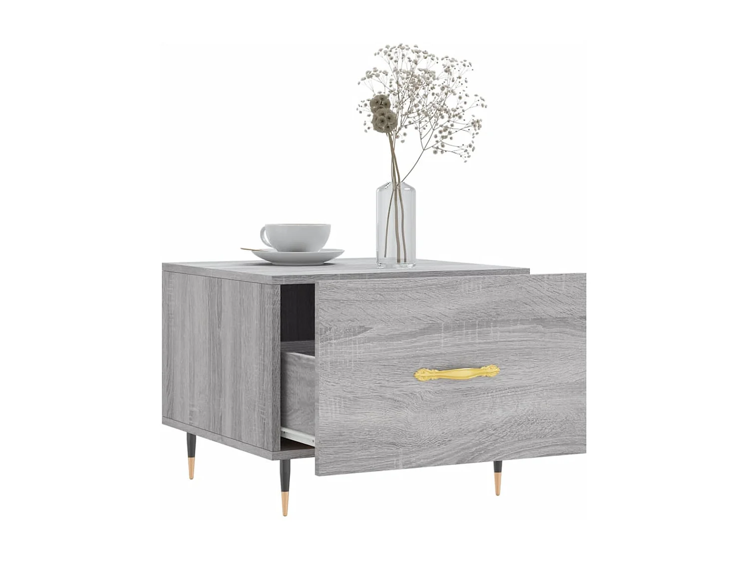 Tables basses 2 pcs sonoma gris 50x50x40 cm bois d'ingénierie