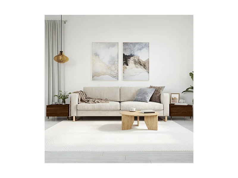 Tables basses 2 pcs chêne marron 50x46x35 cm bois d'ingénierie