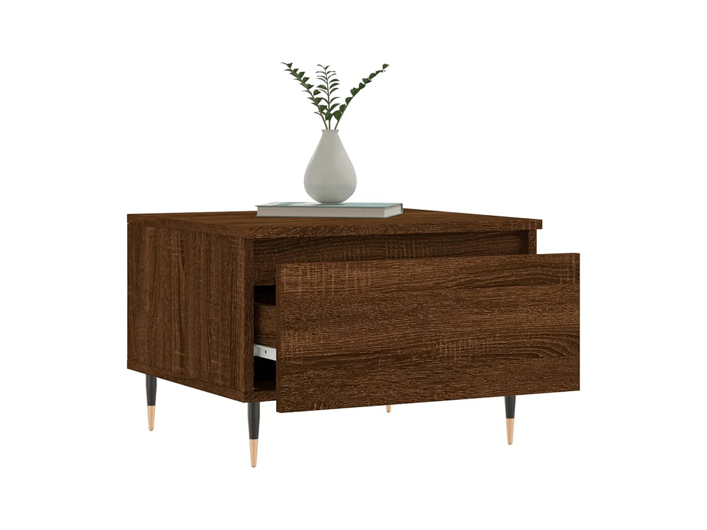 Tables basses 2 pcs chêne marron 50x46x35 cm bois d'ingénierie