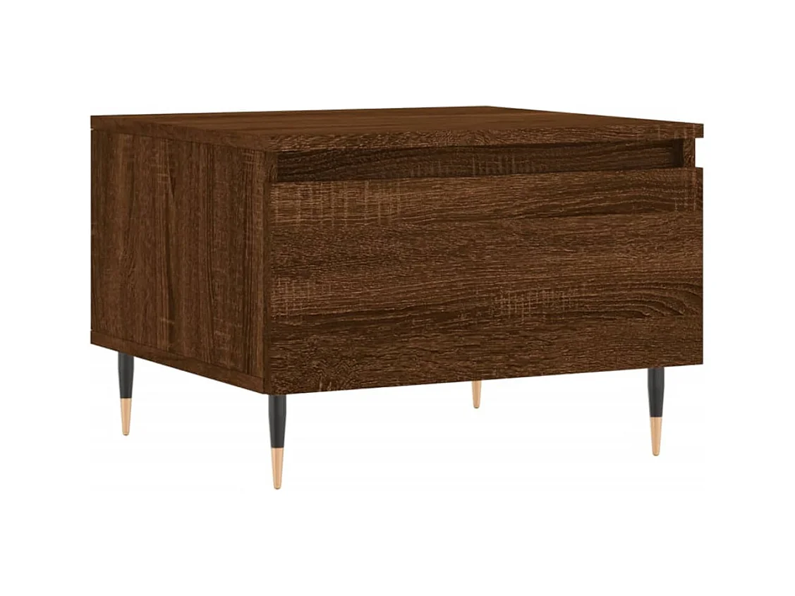 Tables basses 2 pcs chêne marron 50x46x35 cm bois d'ingénierie