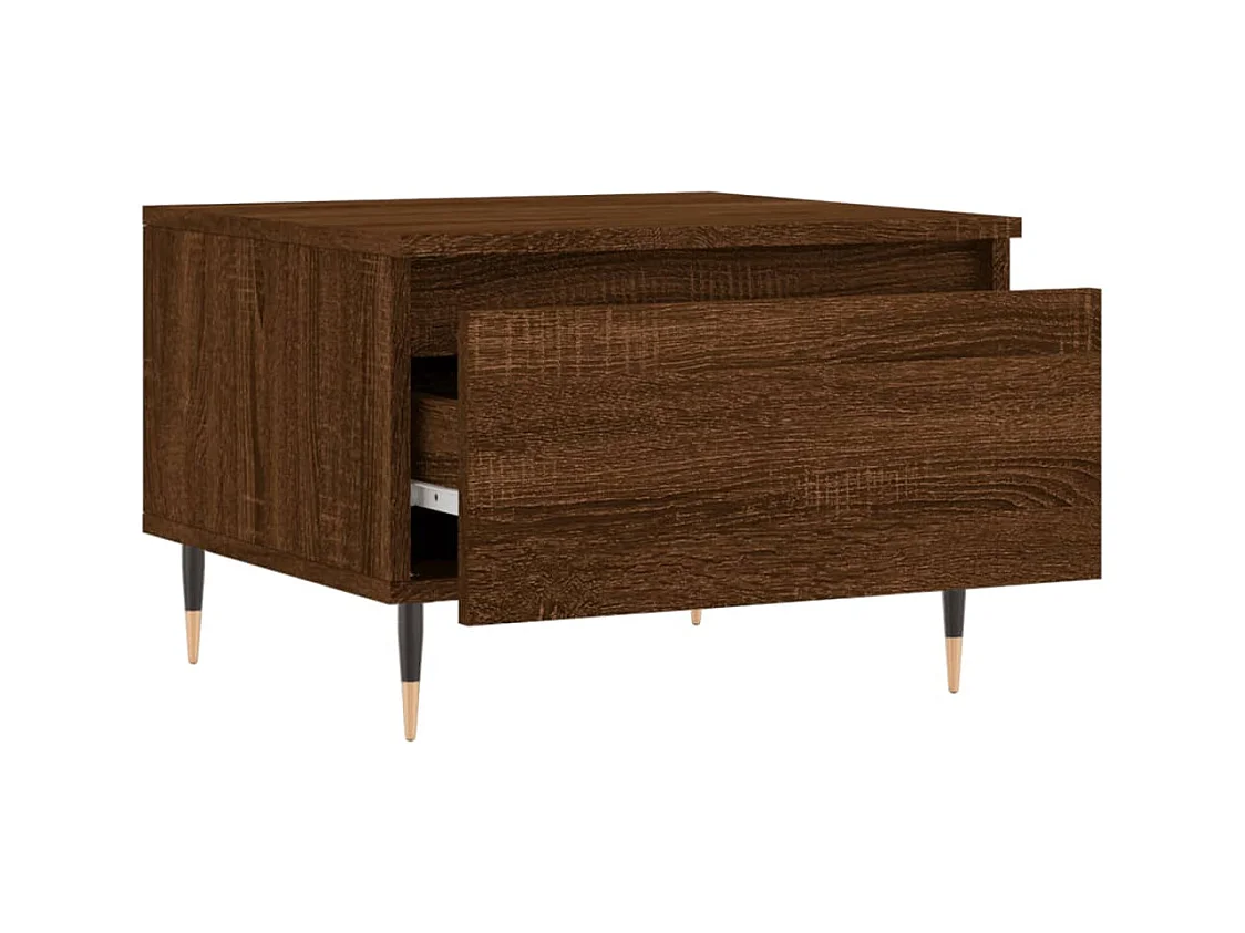 Tables basses 2 pcs chêne marron 50x46x35 cm bois d'ingénierie