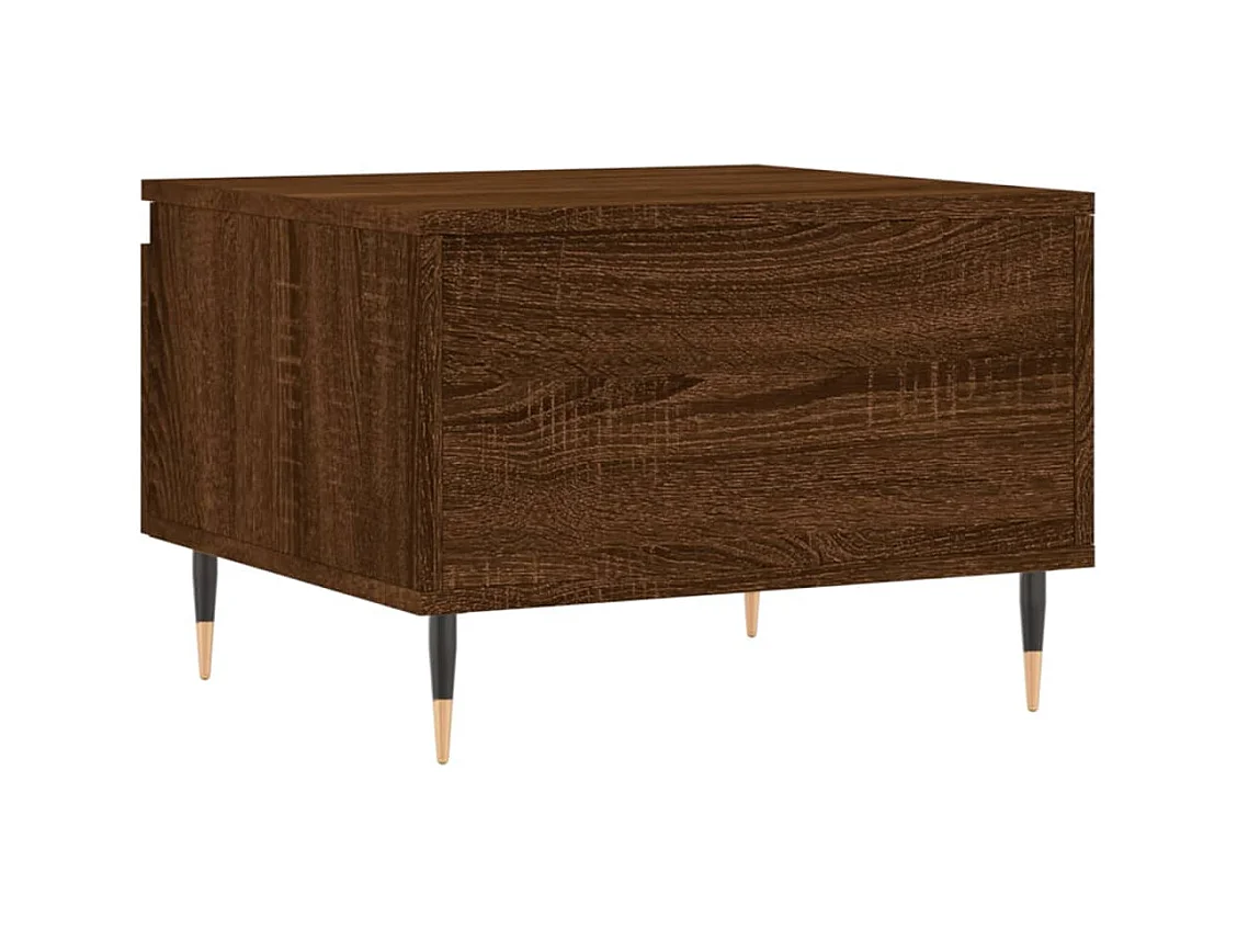 Tables basses 2 pcs chêne marron 50x46x35 cm bois d'ingénierie