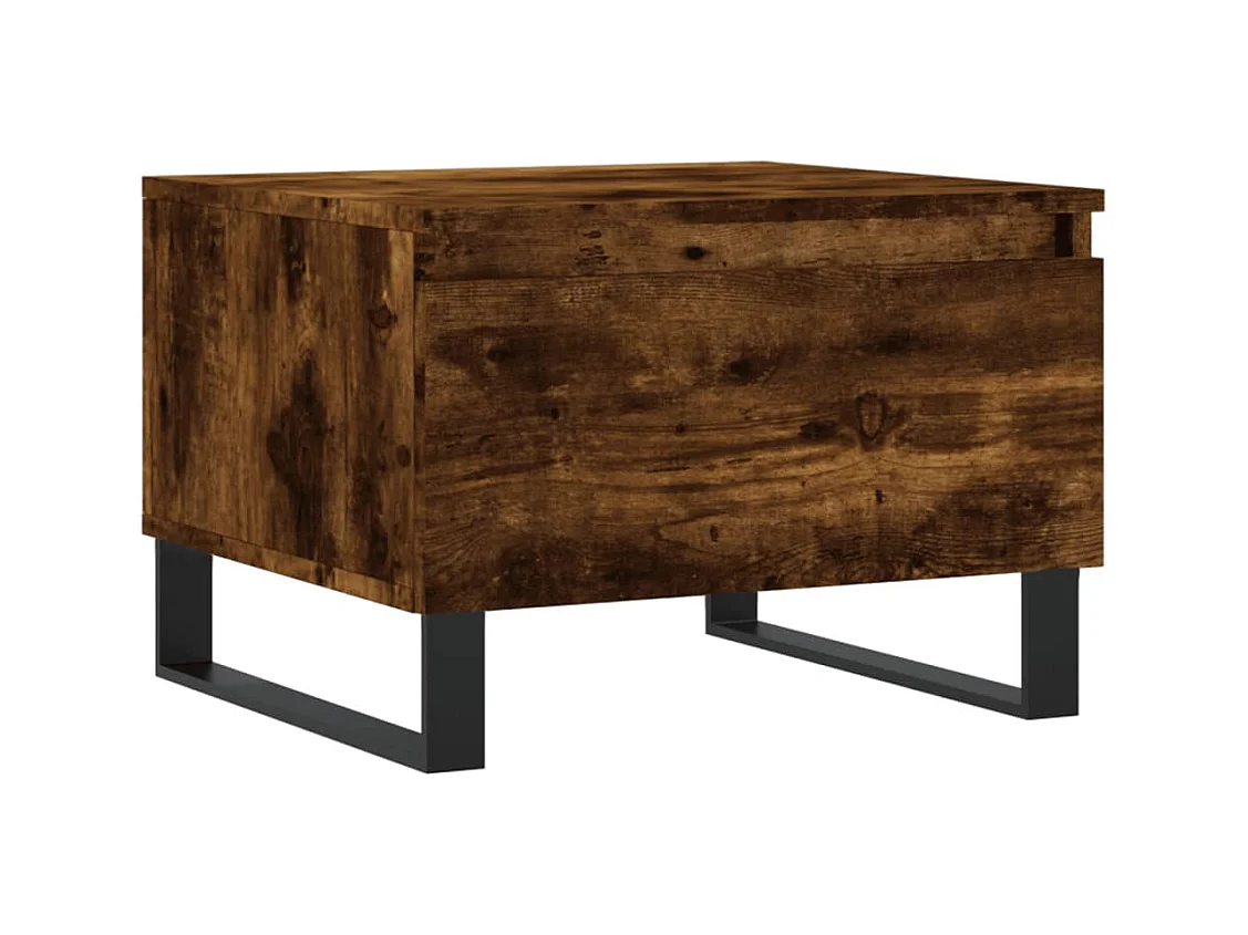 Tables basses 2 pcs chêne fumé 50x46x35 cm bois d'ingénierie