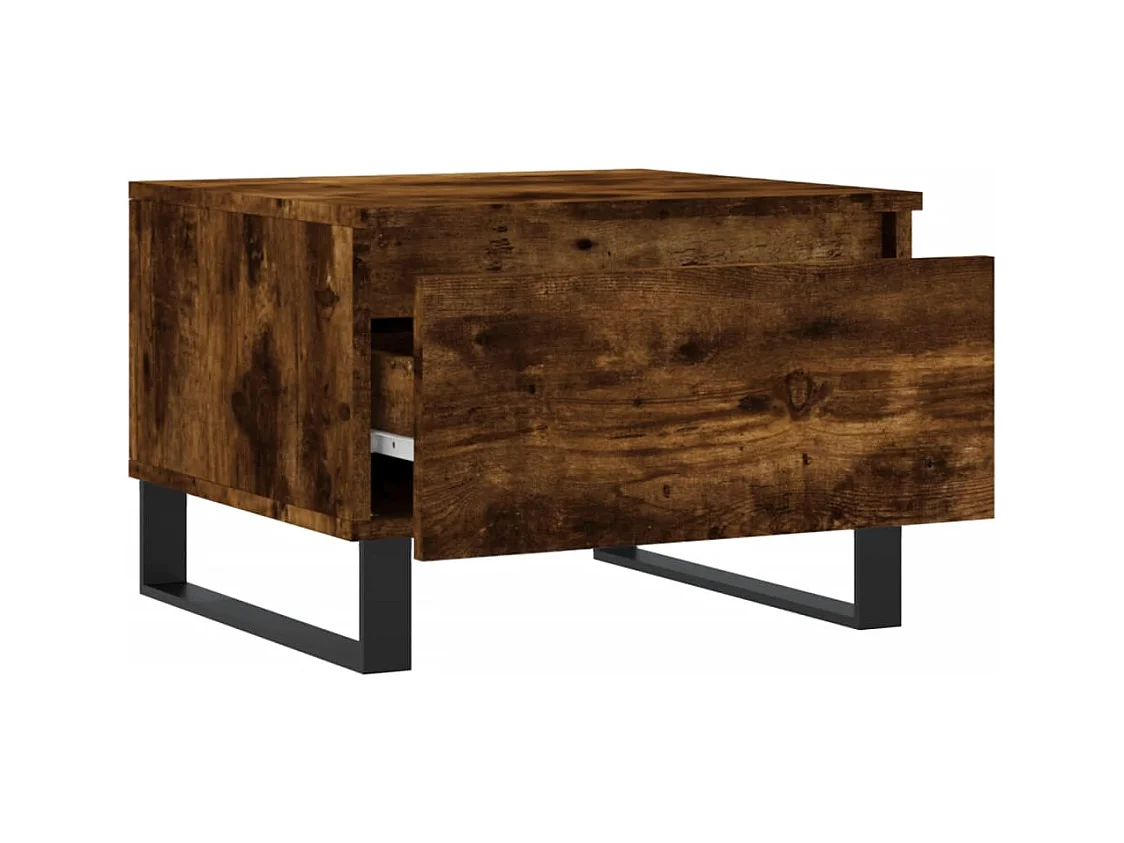 Tables basses 2 pcs chêne fumé 50x46x35 cm bois d'ingénierie