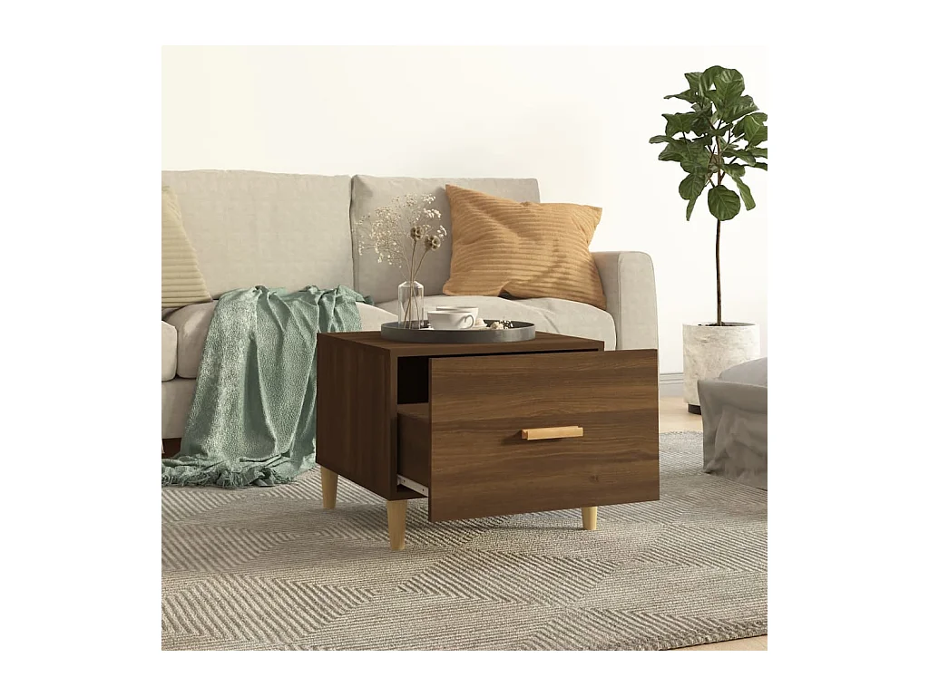 Tables basses 2 pcs chêne marron 50x50x40 cm bois d'ingénierie