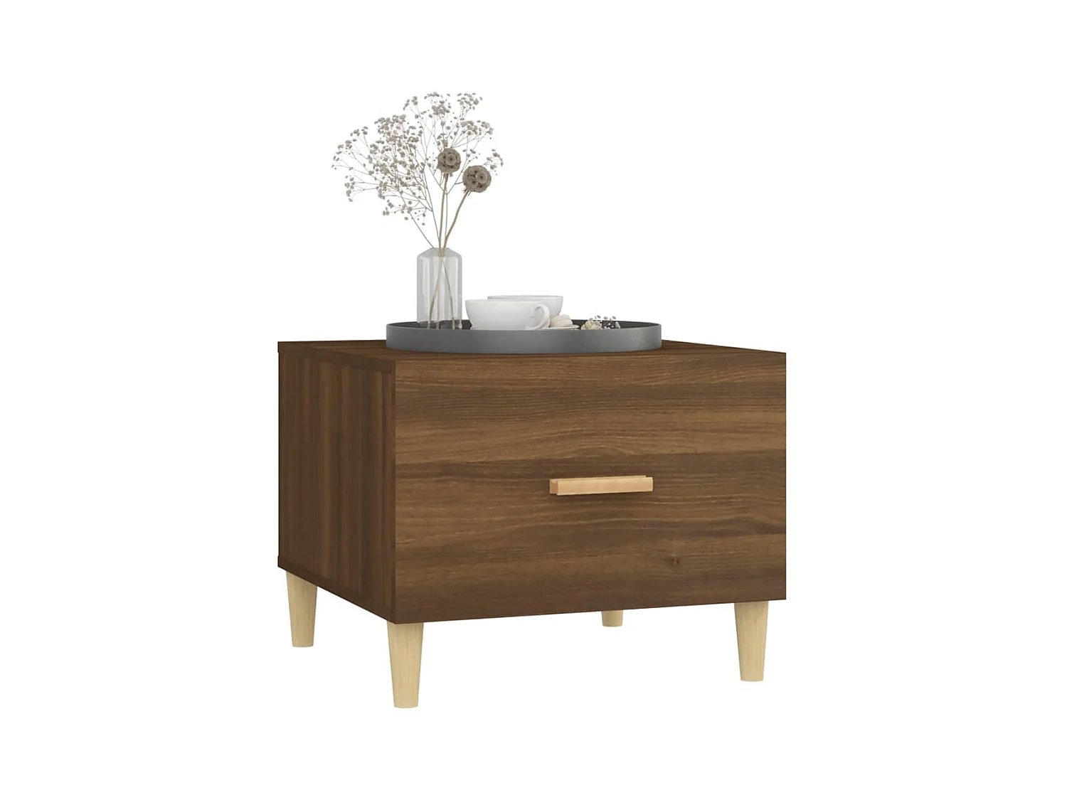 Tables basses 2 pcs chêne marron 50x50x40 cm bois d'ingénierie