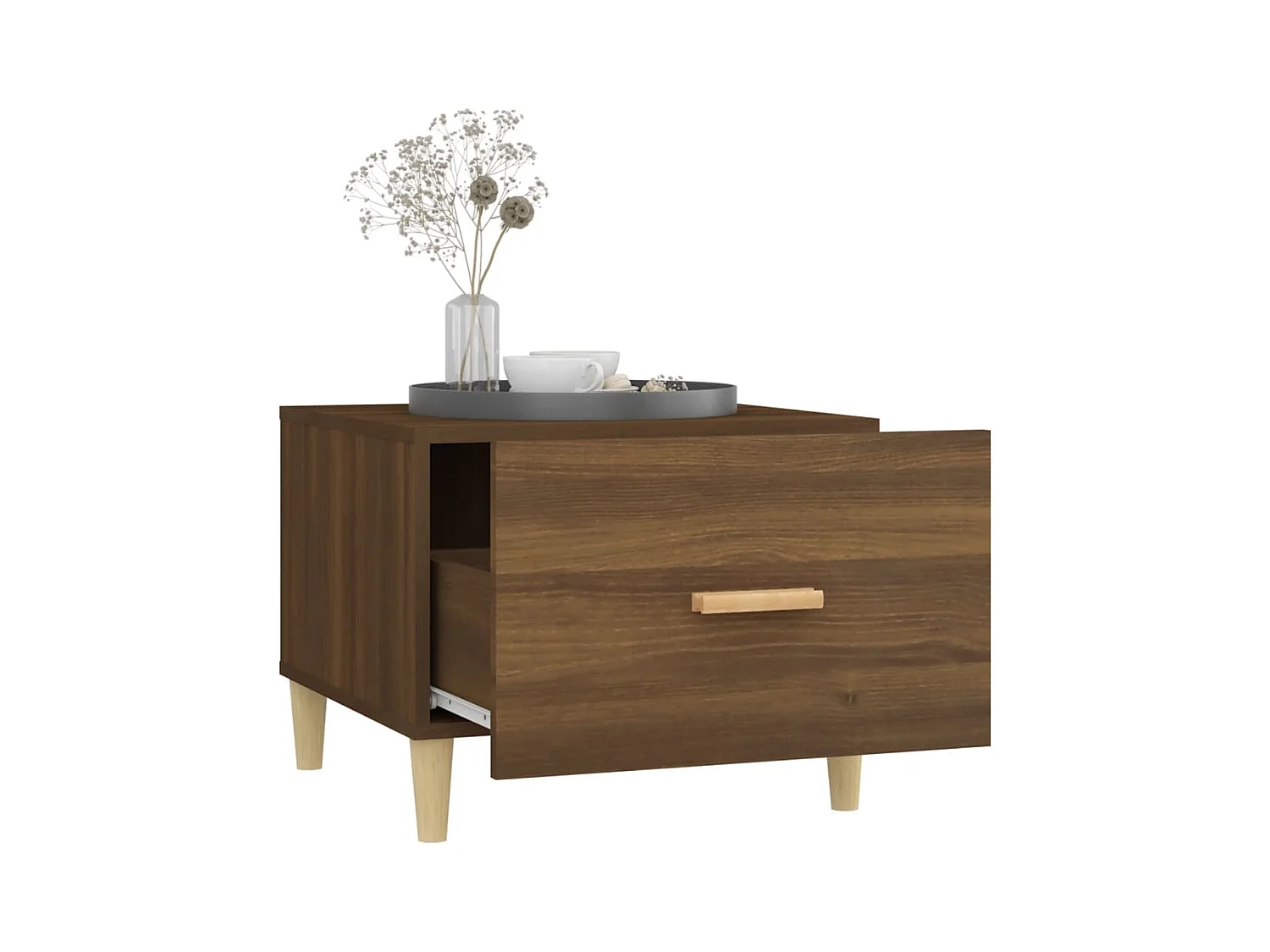 Tables basses 2 pcs chêne marron 50x50x40 cm bois d'ingénierie