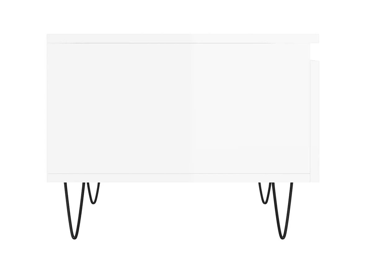 Mesas de centro 2 piezas blanco brillo 50x46x35cm madera de ingeniería