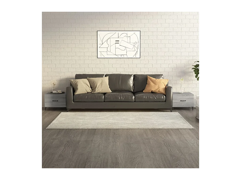 Tables basses avec pieds en métal 2 pcs Sonoma gris 50x50x40 cm