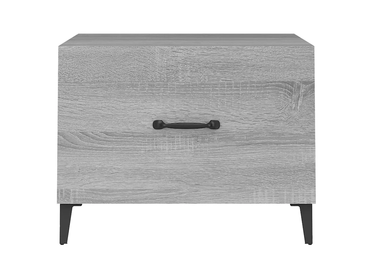 Tables basses avec pieds en métal 2 pcs Sonoma gris 50x50x40 cm