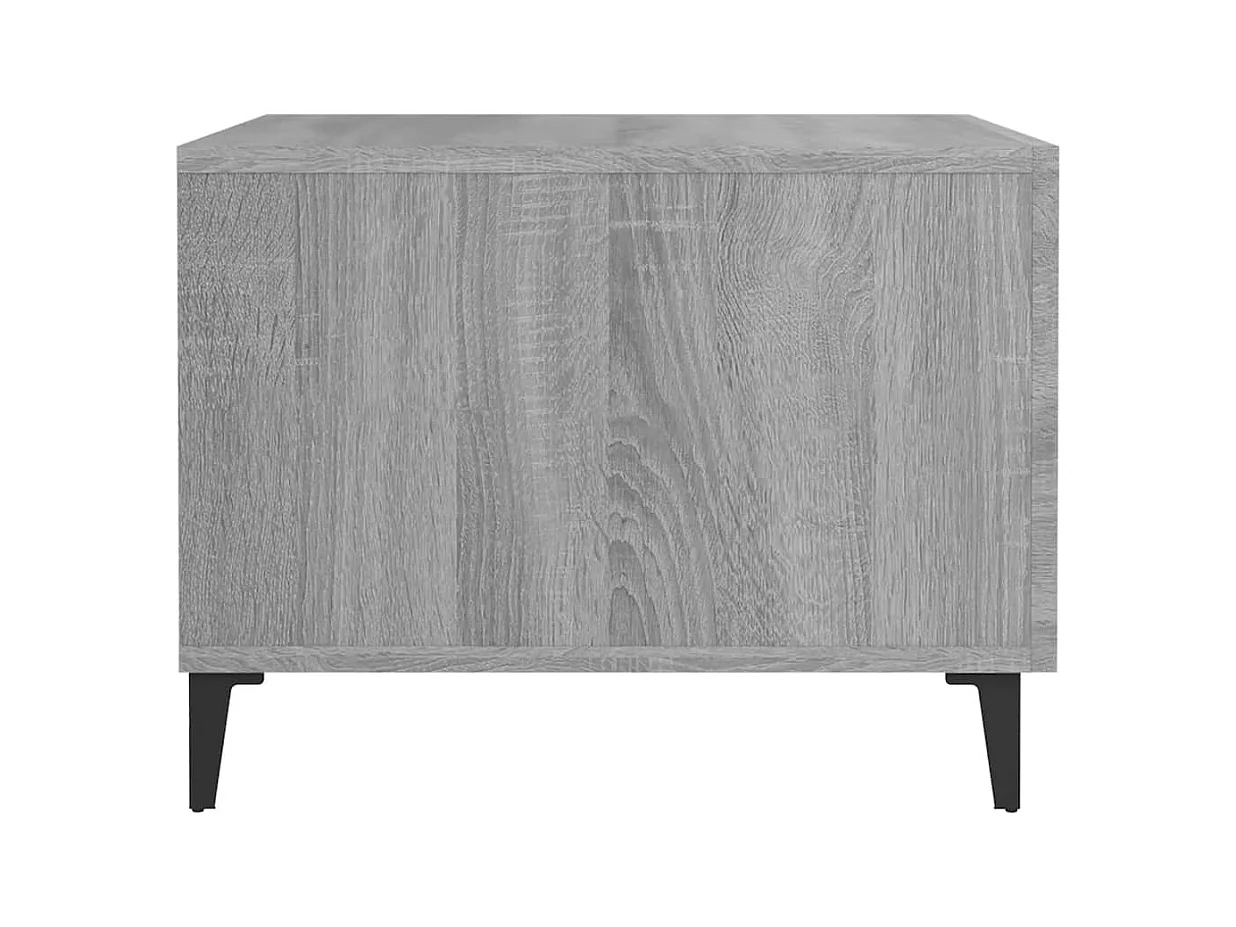 Tables basses avec pieds en métal 2 pcs Sonoma gris 50x50x40 cm