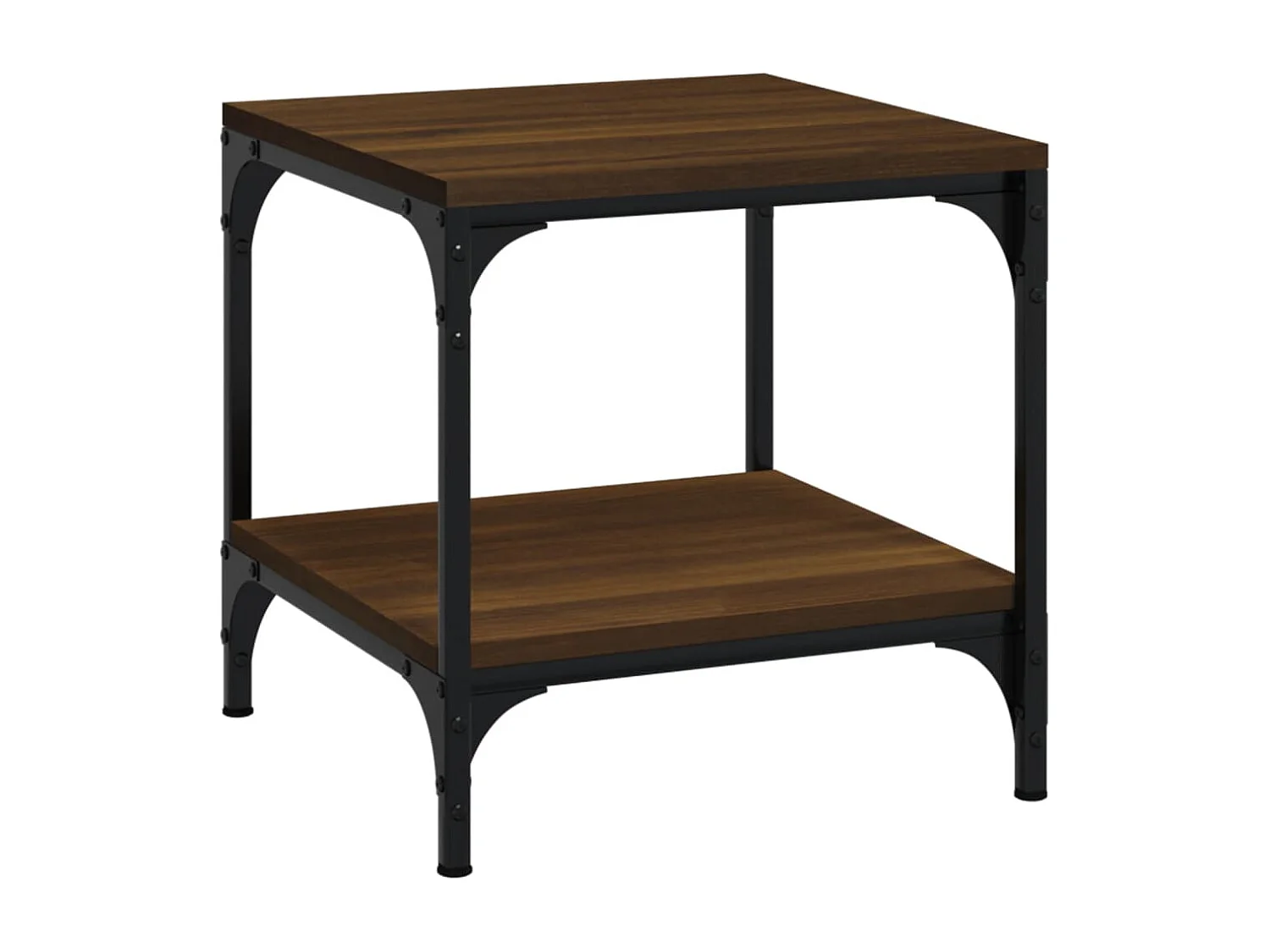 Tables d'appoint 2 pcs Chêne marron 40x40x40 cm Bois ingénierie