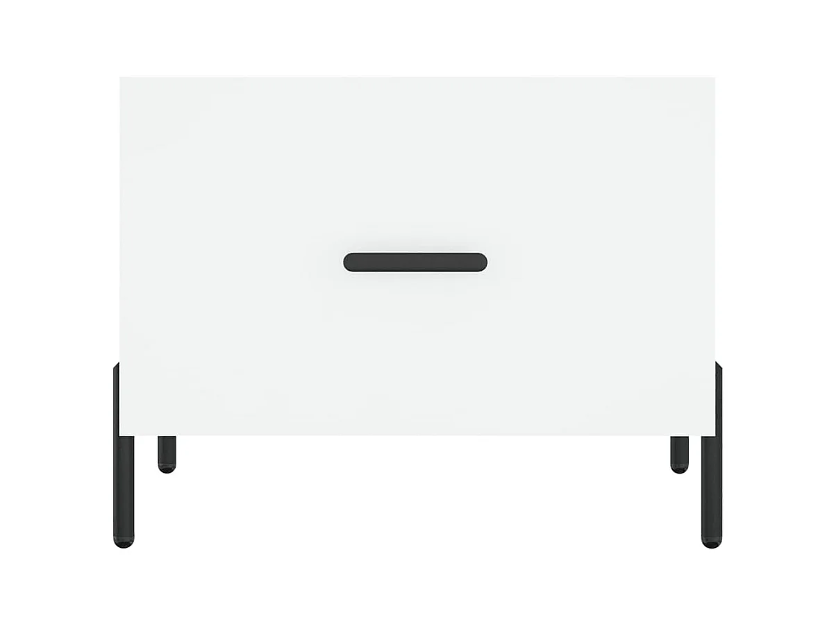 Salontafels 2 stuks wit 50x50x40 cm bewerkt hout