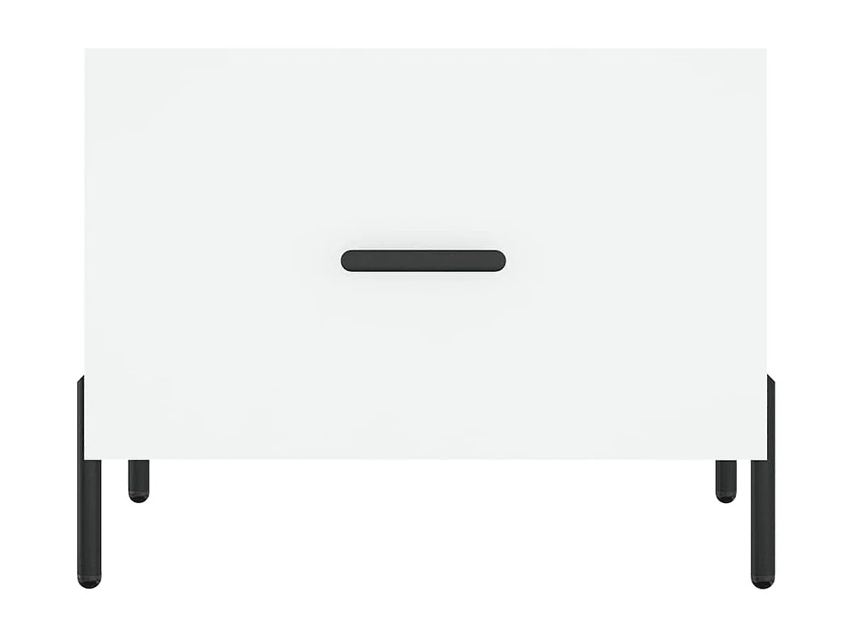 Salontafels 2 stuks wit 50x50x40 cm bewerkt hout