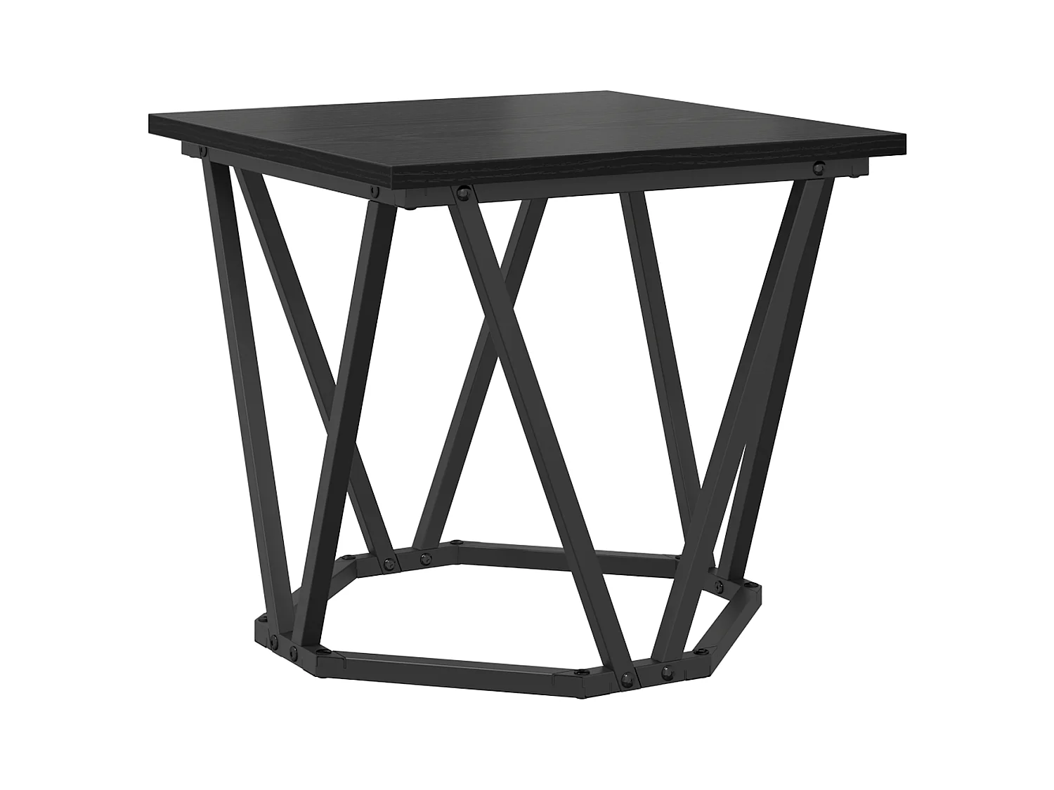 stuks bijzettafels in zwart eikenhout van spaanplaat