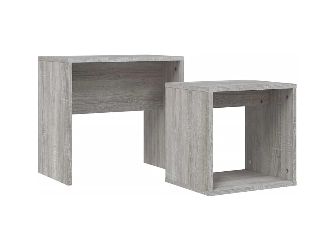 Tables basses gigognes 2 pcs sonoma gris bois d'ingénierie