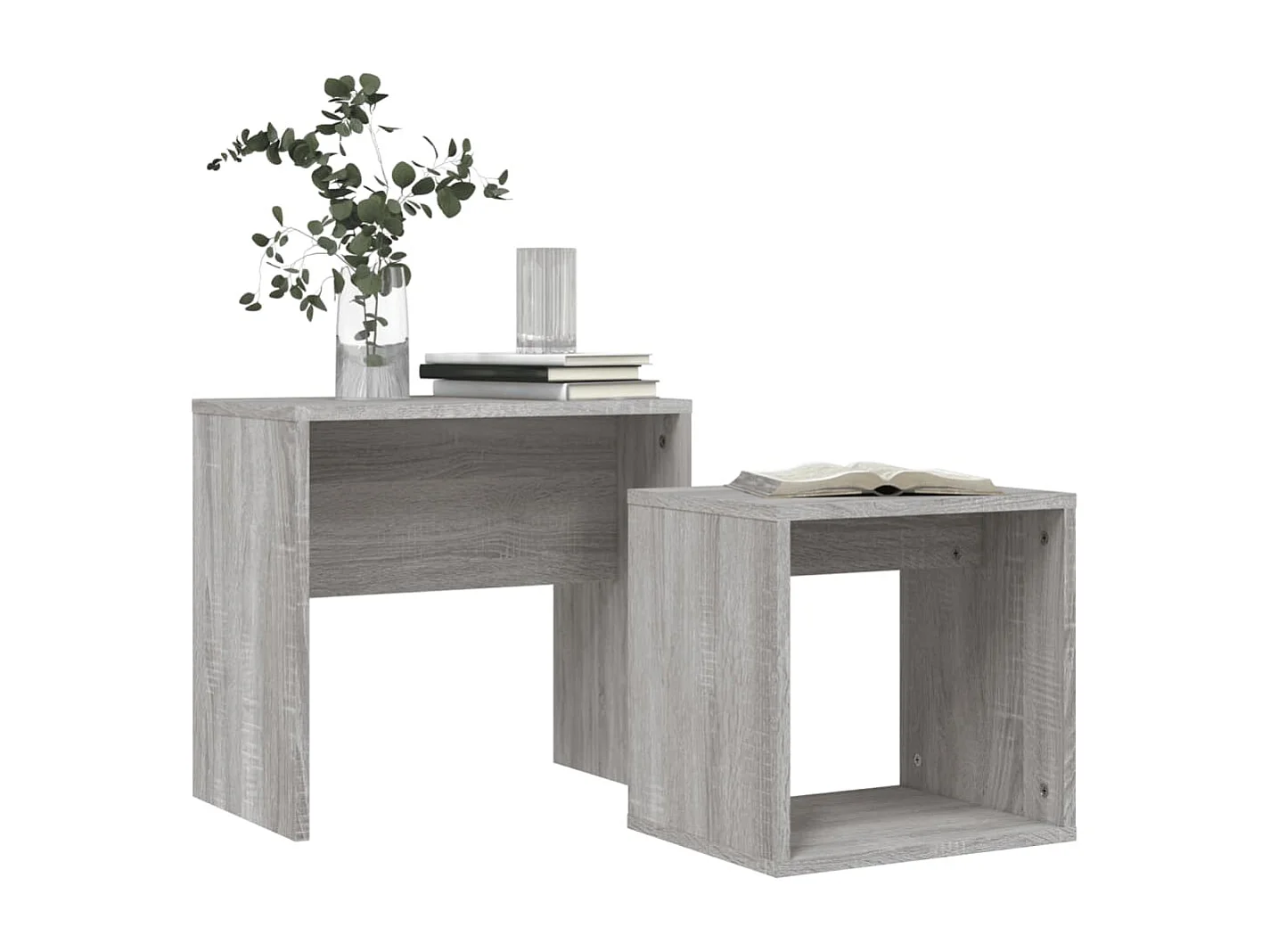 Tables basses gigognes 2 pcs sonoma gris bois d'ingénierie
