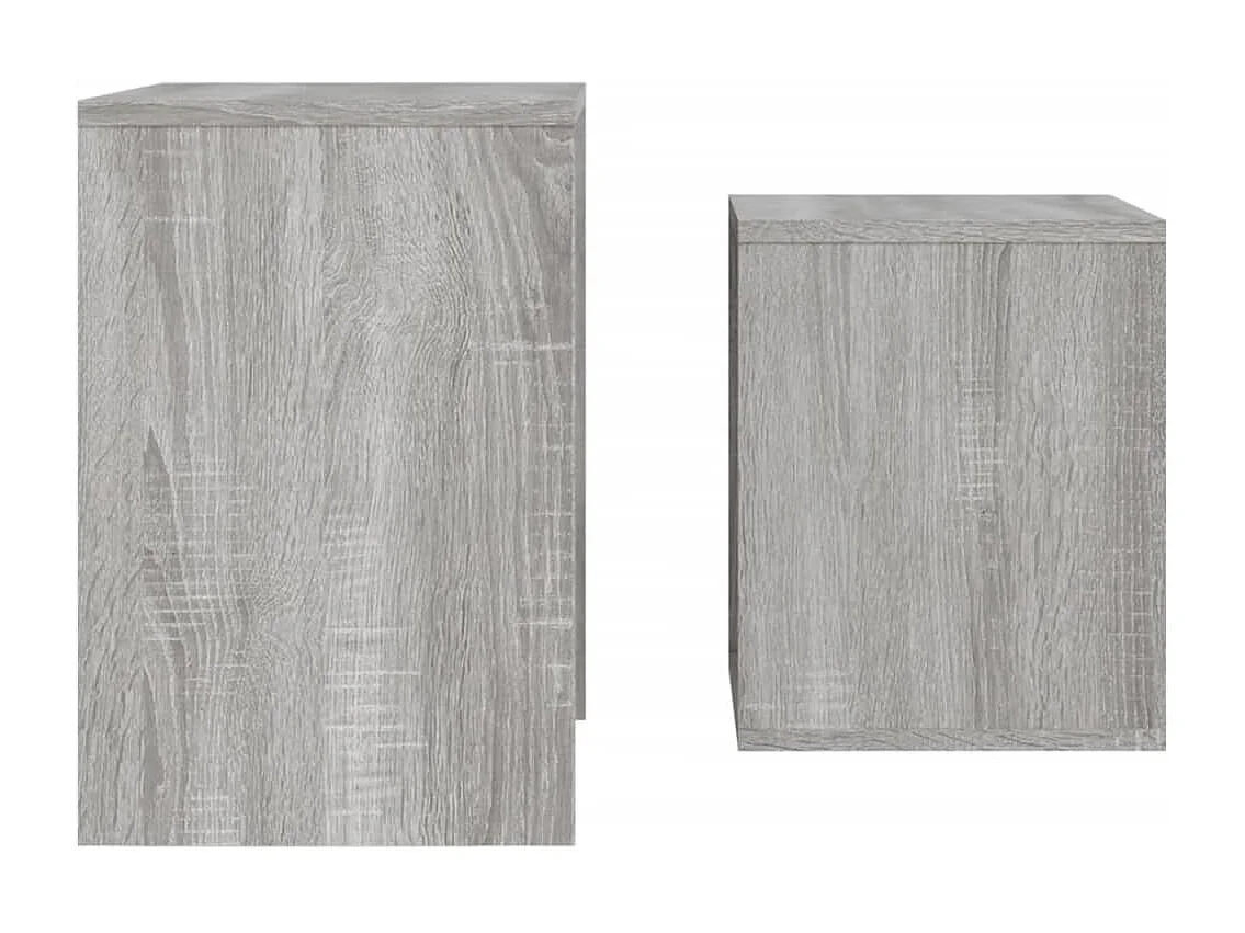 Tables basses gigognes 2 pcs sonoma gris bois d'ingénierie