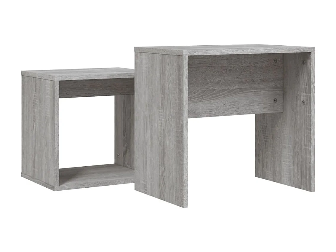 Tables basses gigognes 2 pcs sonoma gris bois d'ingénierie