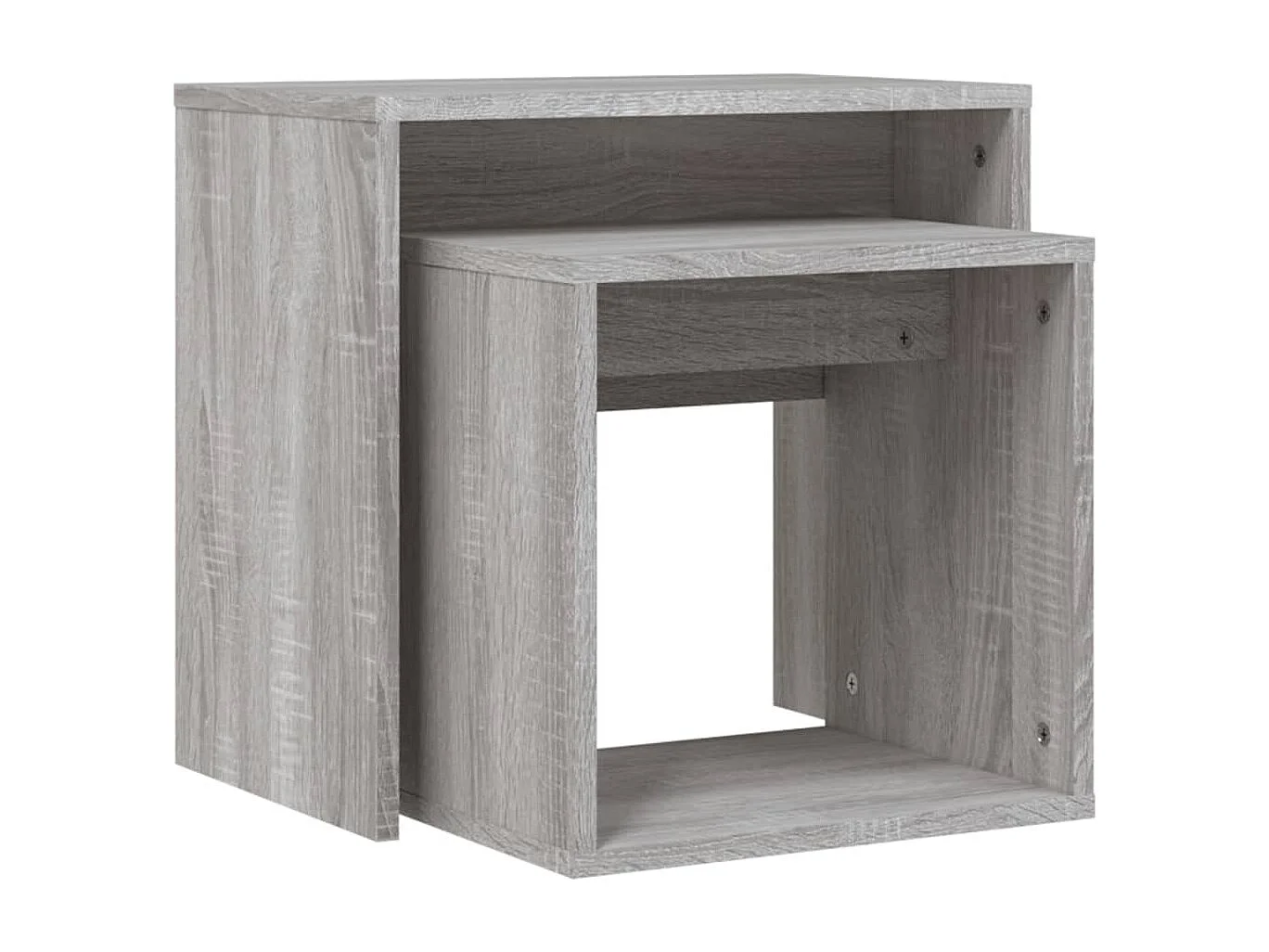 Tables basses gigognes 2 pcs sonoma gris bois d'ingénierie