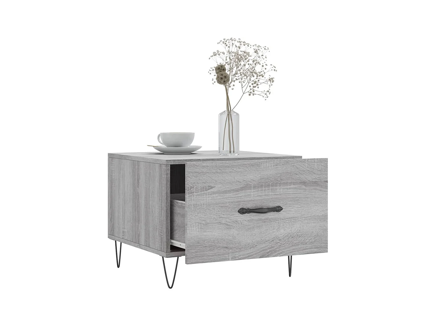 Tables basses 2 pcs sonoma gris 50x50x40 cm bois d'ingénierie