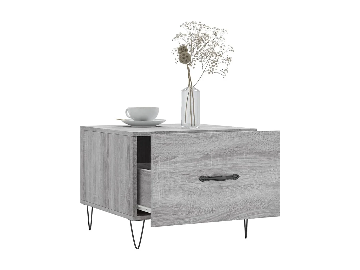 Tables basses 2 pcs sonoma gris 50x50x40 cm bois d'ingénierie