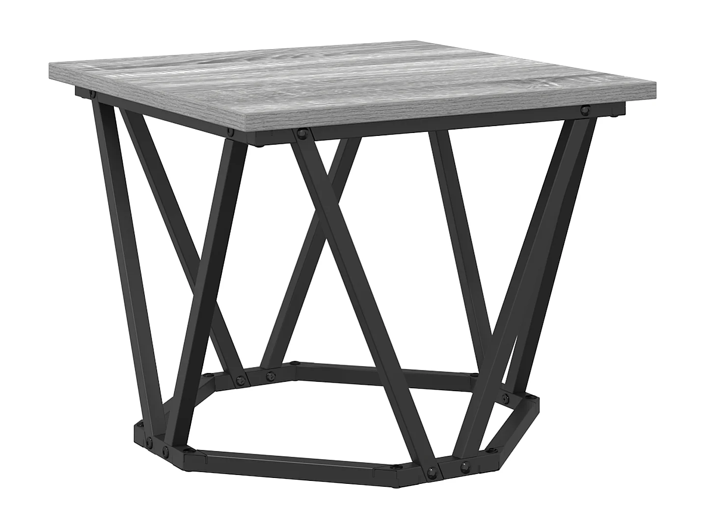 Mesas auxiliares de madera de ingeniería gris Sonoma de 3 piezas