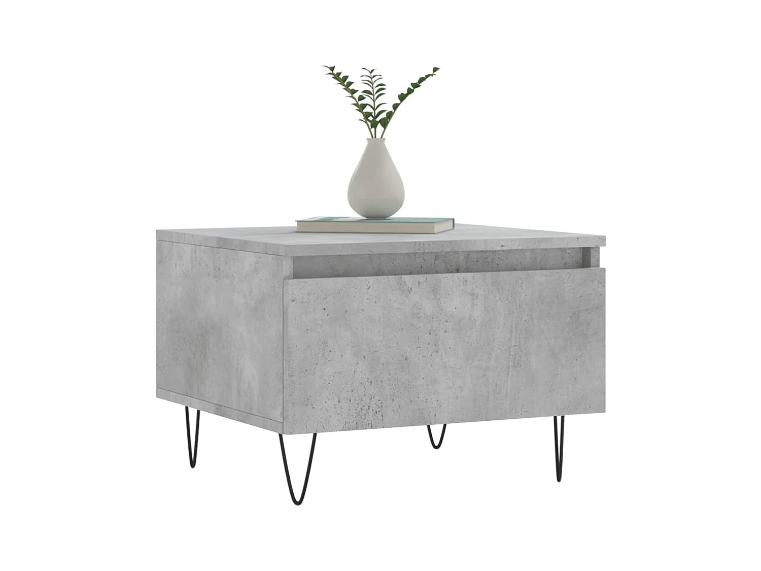 Tavolini da caffè 2 pezzi grigio cemento 50x46x35 cm in legno ingegnerizzato