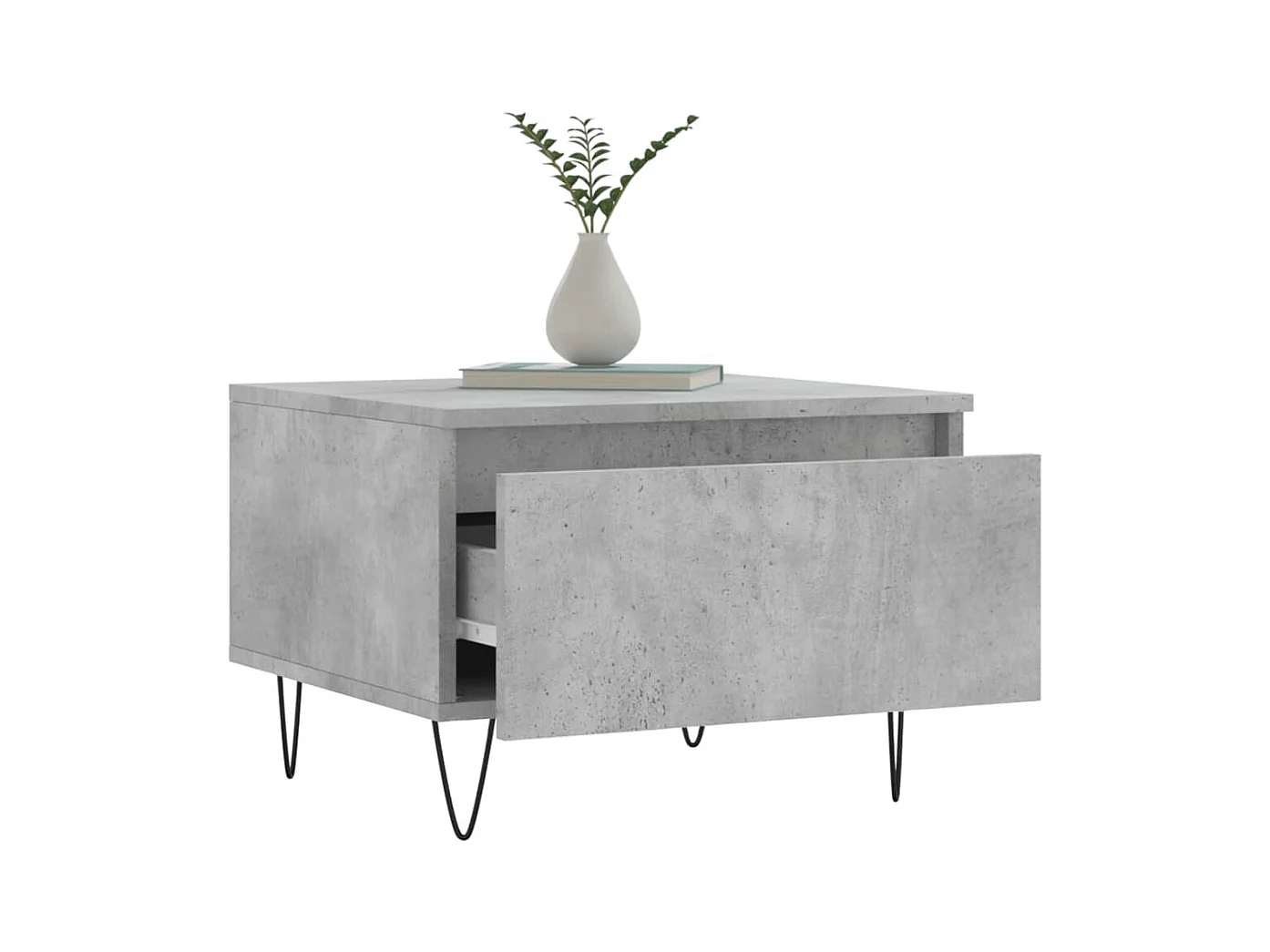 Tavolini da caffè 2 pezzi grigio cemento 50x46x35 cm in legno ingegnerizzato