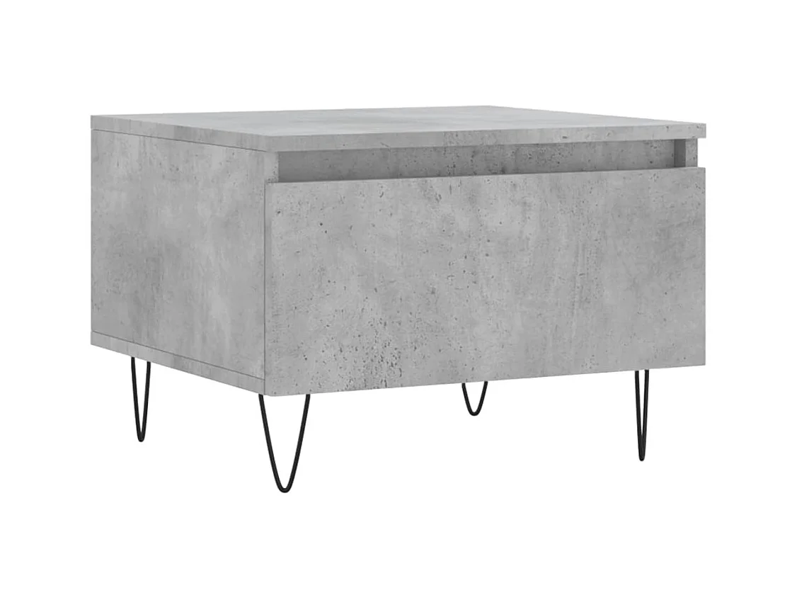 Tavolini da caffè 2 pezzi grigio cemento 50x46x35 cm in legno ingegnerizzato
