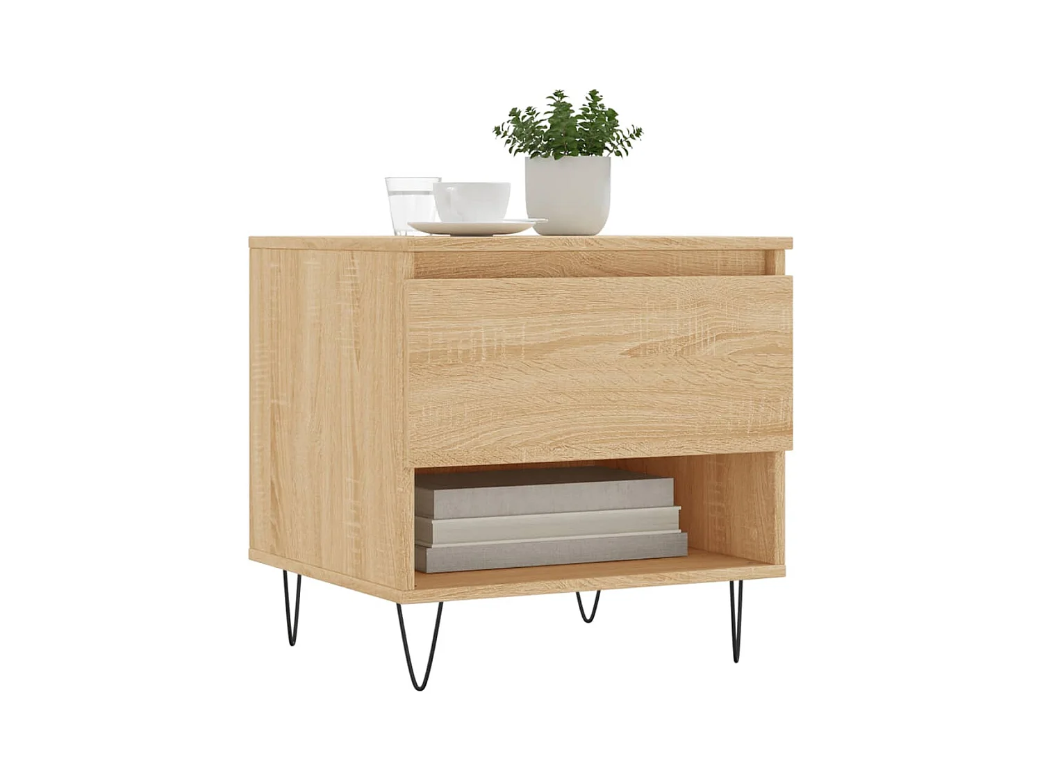 Tables basses 2 pcs chêne sonoma 50x46x50 cm bois d'ingénierie