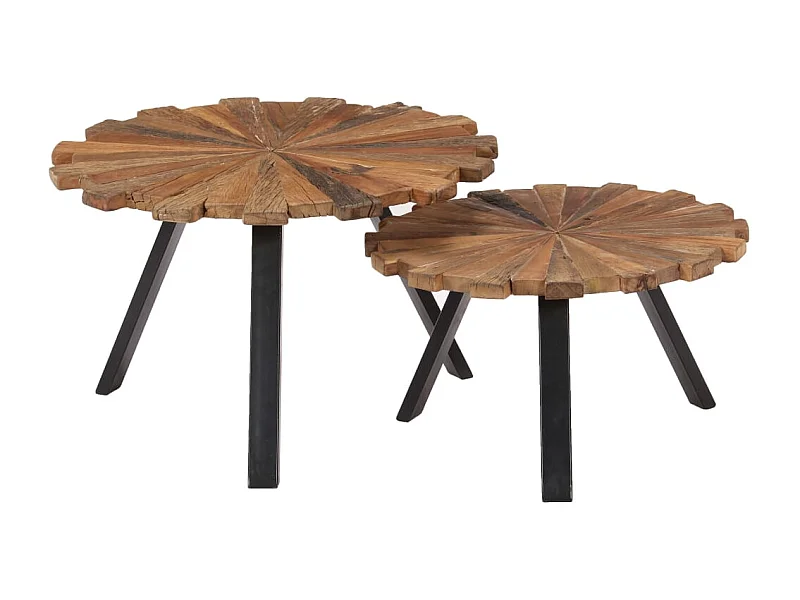 Tables basses 2 pcs Bois de récupération massif