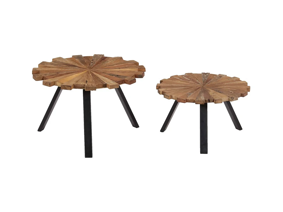 Tables basses 2 pcs Bois de récupération massif