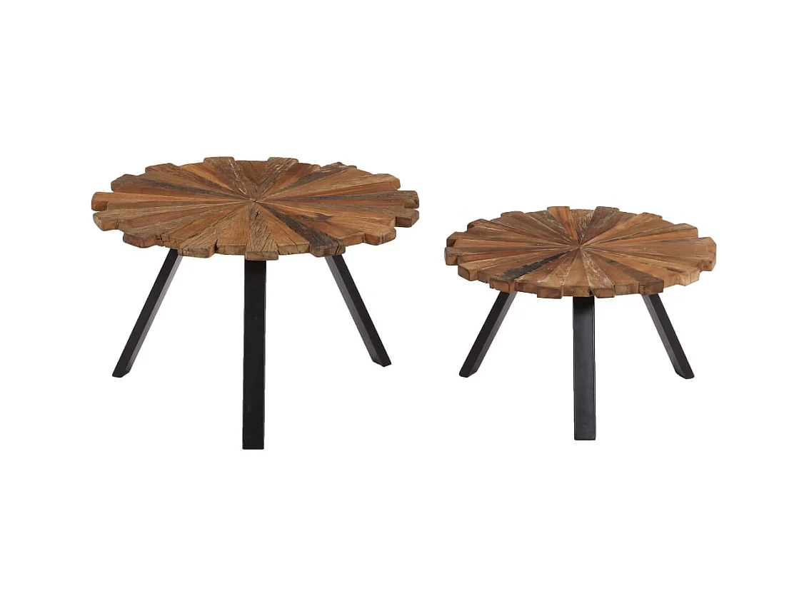 Tables basses 2 pcs Bois de récupération massif