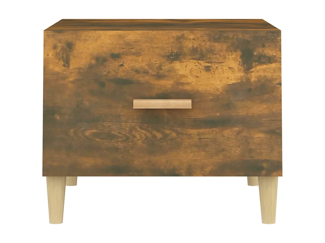 Tavolini da caffè 2 pezzi rovere affumicato 50x50x40 cm in legno ingegnerizzato