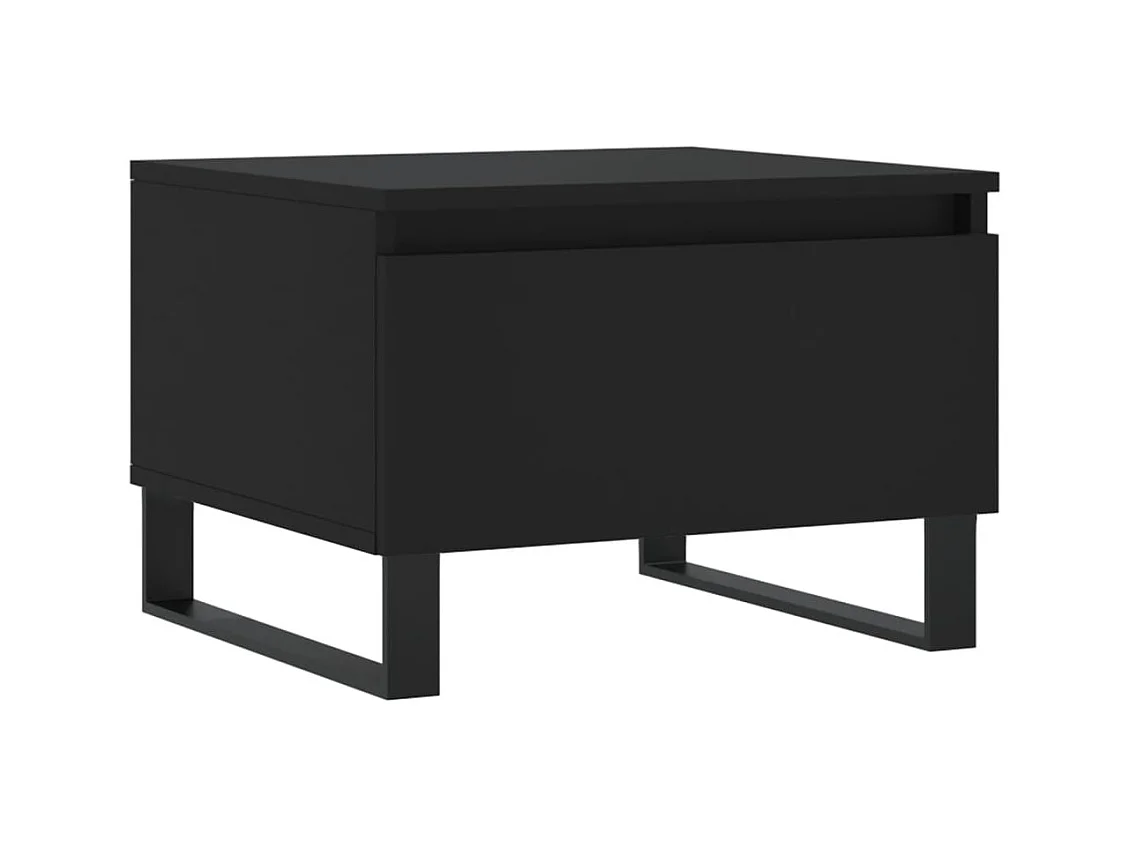 Tables basses 2 pcs noir 50x46x35 cm bois d'ingénierie